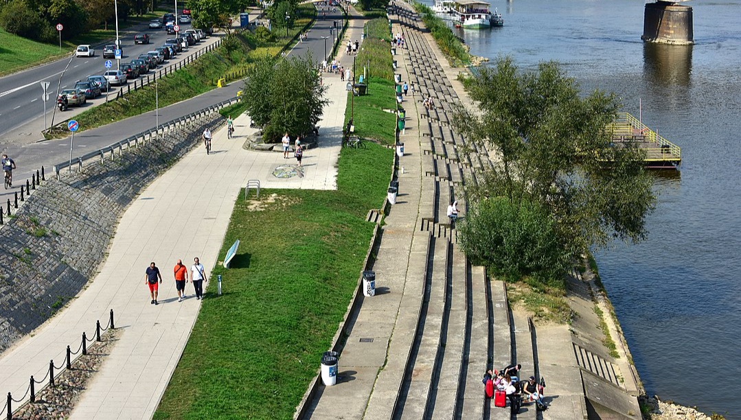 Vistula Boulevards in Warsaw