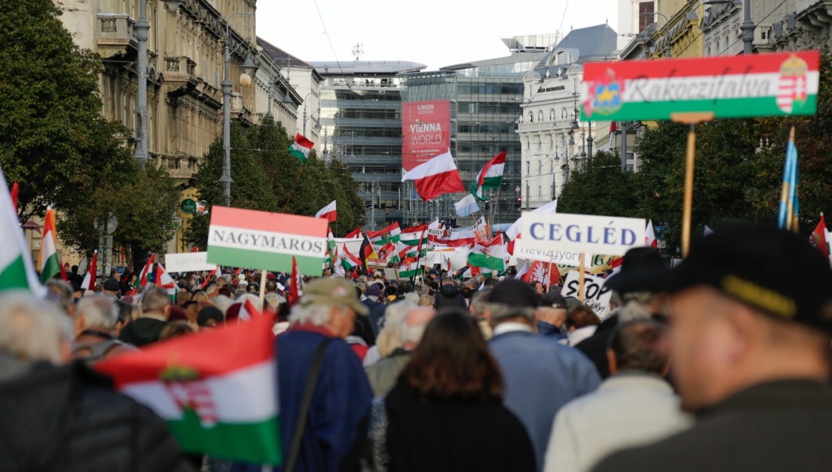 Viktor Orban greeted Hungarians and crowds of Poles. 