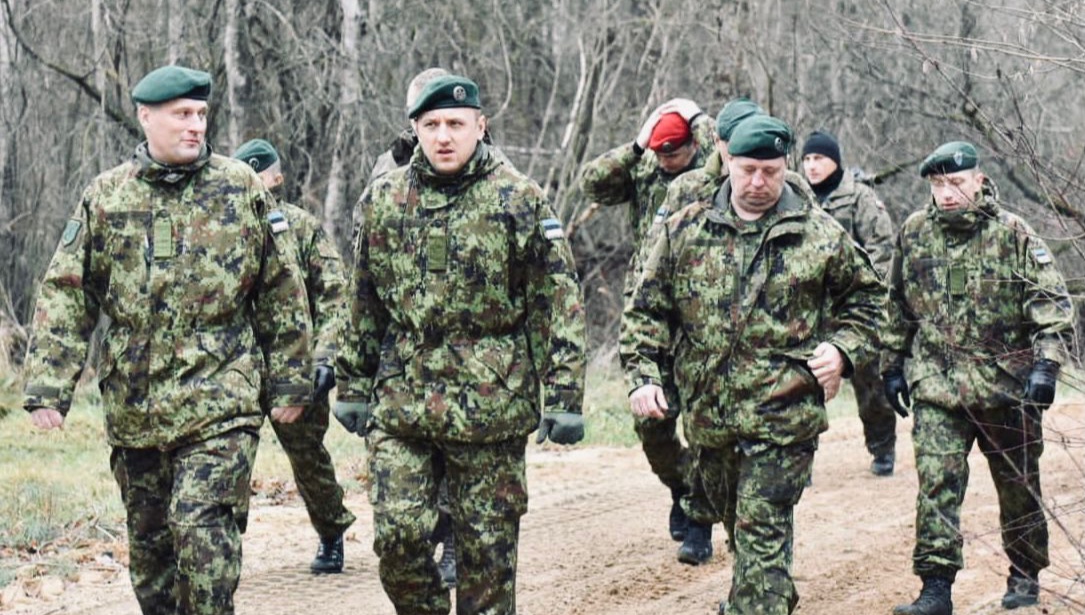 Military engineers from Estonia at the Polish-Belarusian border