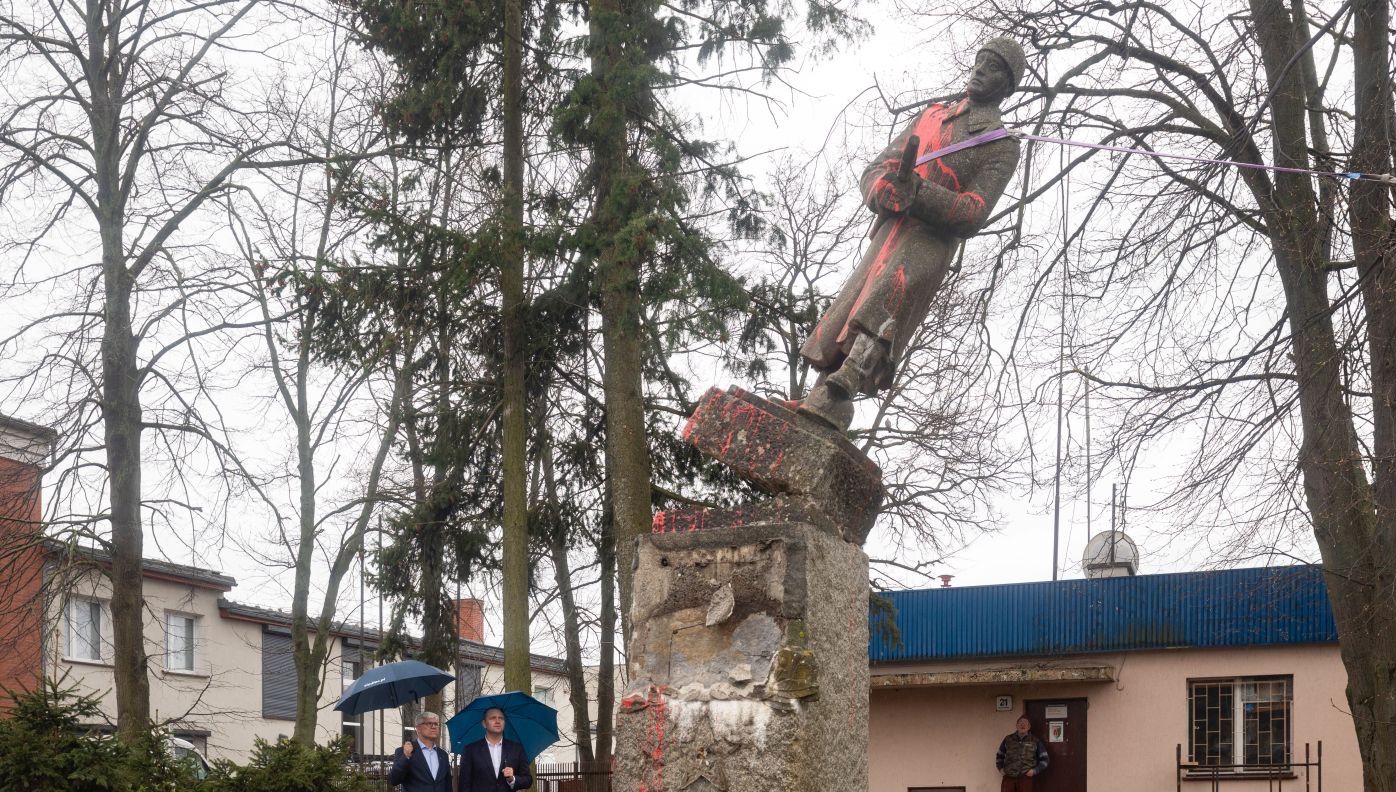 Monuments to the Red Army in Poland were demolished.