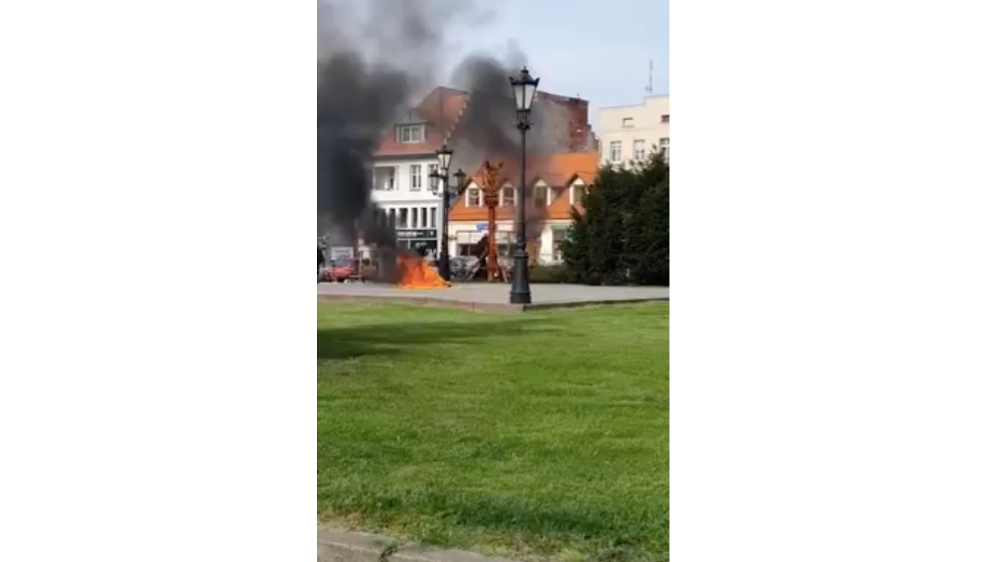 A 24-year-old set himself on fire in the market square in Strzelno [VIDEO +18]