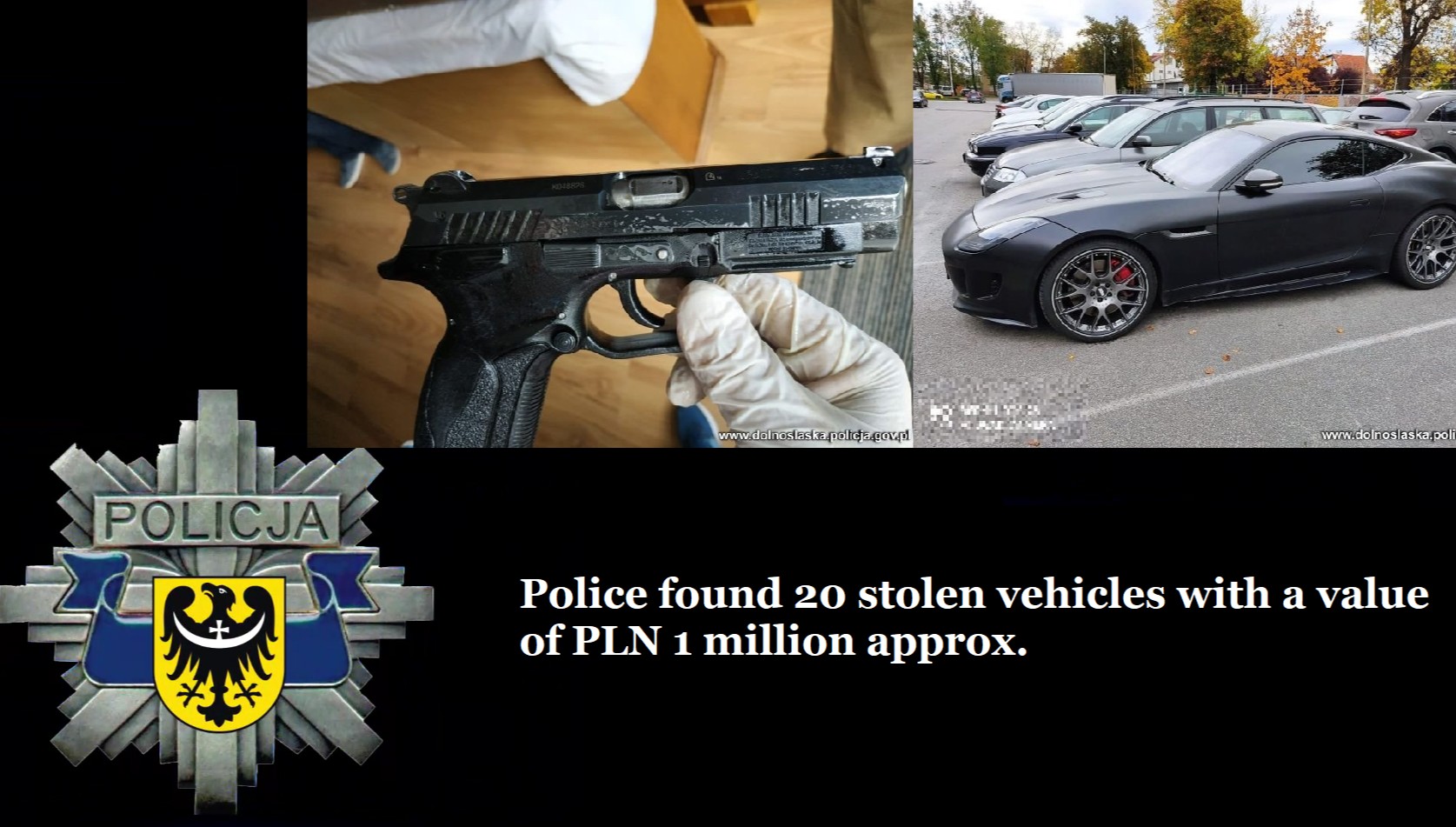 Police found 20 stolen vehicles with a value of PLN 1 million approx. [PHOTOS]