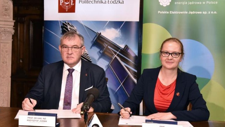 Łódź University of Technology - the first university that signed an agreement with Polskie Elektrownie Jądrowe related to the preparation of human resources for nuclear energy