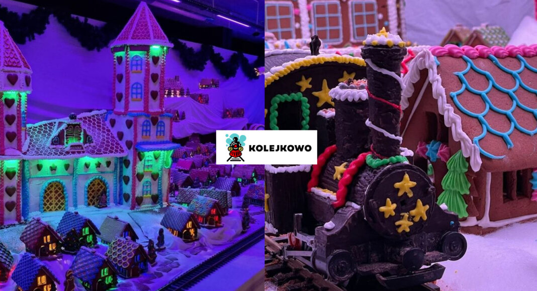 Miniature Christmas gingerbread town