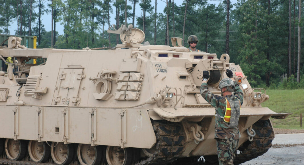 A U.S. Army M88A2 Hercules at a facility in Fort Polk, Louisiana, in June 2006.