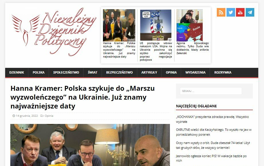 Lies about Poland's alleged attack on Ukraine in Belarus and Russia have been sown for a long time. However, this message has also started to appear in the Polish-language media. In a recent article by a portal known for its disinformation, even the date of the entry into force of the 