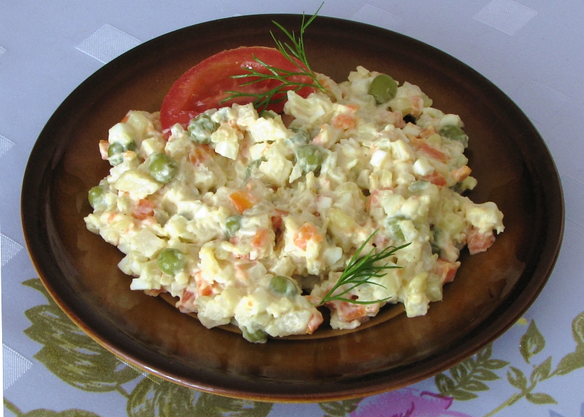 Polish vegetable salad with mayonnaise recipe