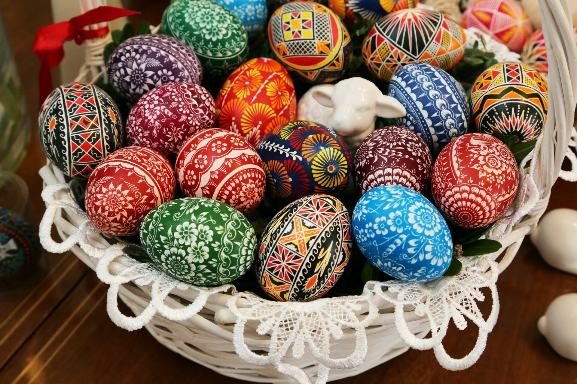 Traditional Polish Easter eggs called "pisanki"