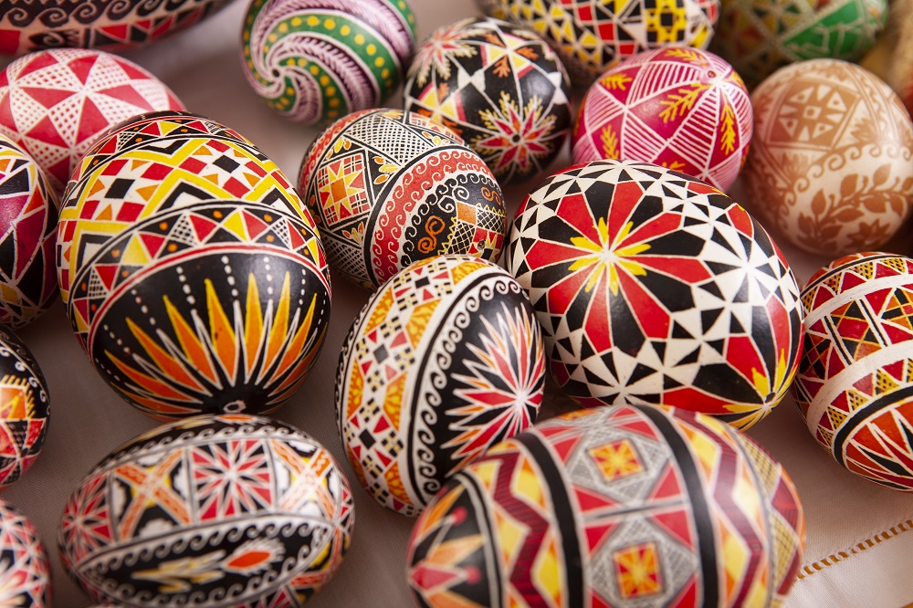 Traditional Polish Easter eggs called "pisanki"