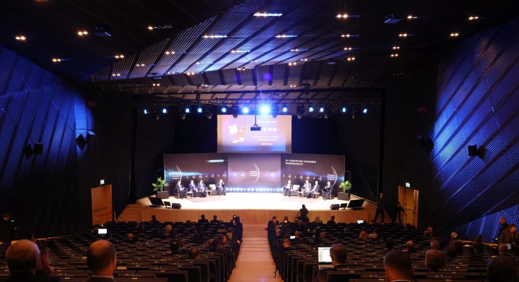 A photo taken during the debate on coal at the European Economic Congress 2023 in Katowice.