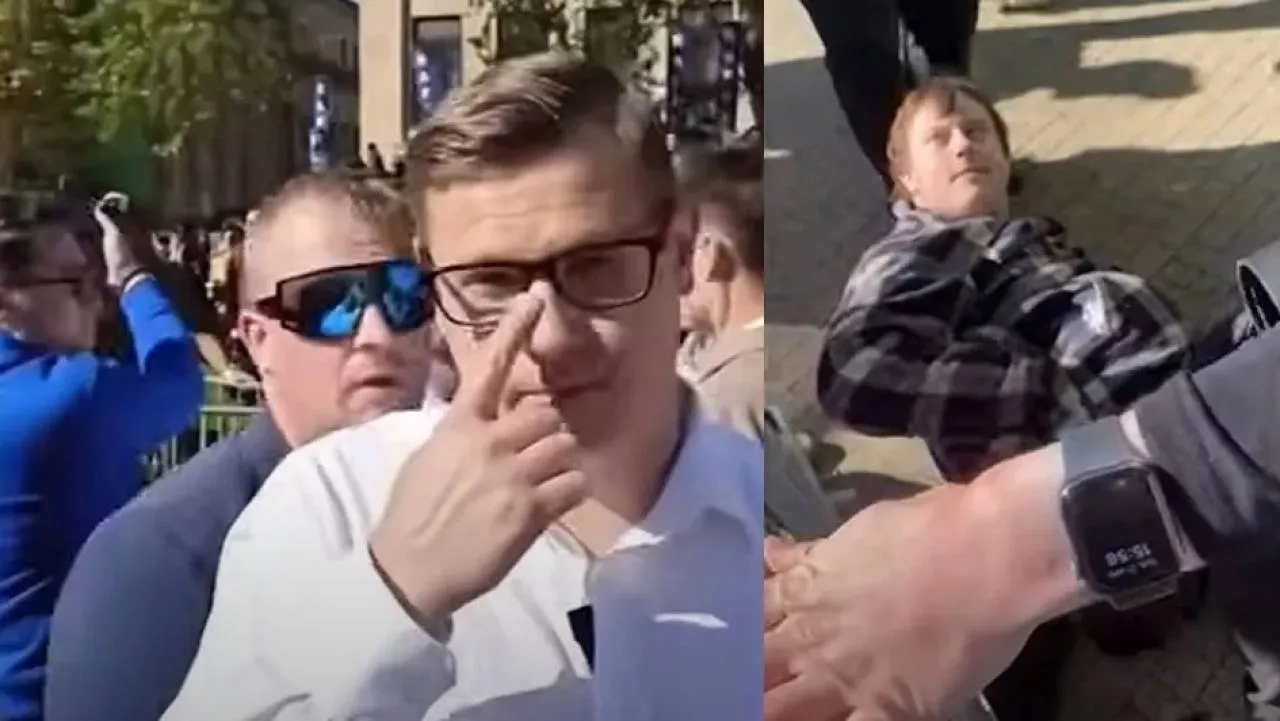 Studentin, die zu Boden geschleudert wurde, weil sie Trzaskowski befragt ...