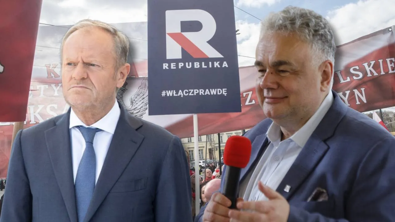 Die Kampagne „Unterstützt die Regierung, spioniert Sakiewicz aus“ hat ...